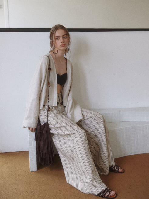 Eren Striped Linen Pants
